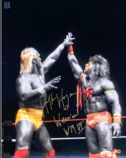 Hogan's Beach Shop Hulk (signed) & Ultimate Warrior Poster 16X20