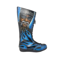 Hogan's Beach Shop Hollywood Hogan Blue Flame Replica Boot 1 Of 2