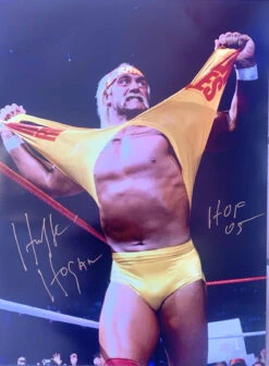 Hogan's Beach Shop Hulk Hogan Ripping Shirt Signed 16x20