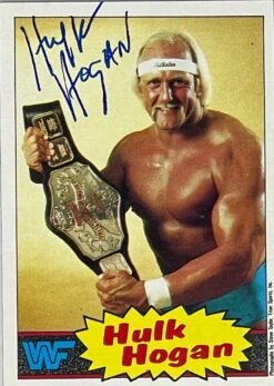 Hogan's Beach Shop WWF Topps Hulk Hogan Autographed Card