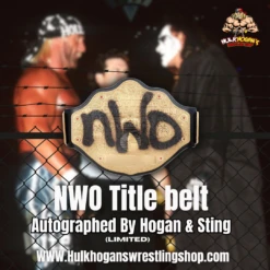 Hogan's Beach Shop Nwo Title Belt Autographed By Sting & Hogan -Best Souvenir Shop NWOTitlebelt