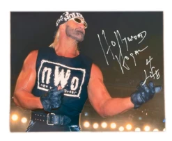 Hogan's Beach Shop Hollywood Hogan Air Guitar Signed Poster
