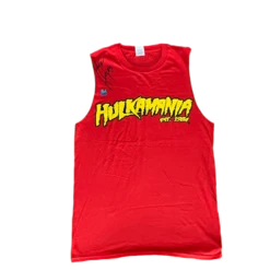 Hogan's Beach Shop Autographed Red Hulkamania Cut Off Tank