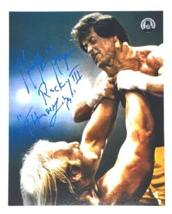Hogan's Beach Shop Signed Hogan Stalone Rocky III Poster