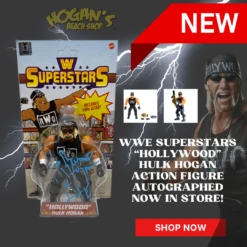 Hogan's Beach Shop WWE Superstars “Hollywood” Hulk Hogan Action Figure Autographed -Best Souvenir Shop WWESuperstars Hollywood HulkHoganActionFigure