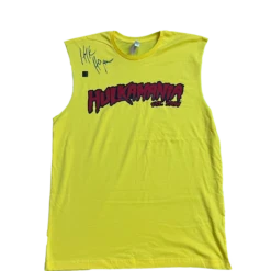Hogan's Beach Shop Autographed Yellow Hulkamania Cut Off