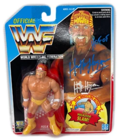 Hogan's Beach Shop Hasbro WWF Hulk Hogan Hulkster Slam 1992 Action Figure Signed