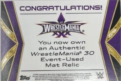 Hogan's Beach Shop “Topps” Wrestlemania 30 Mat Relic Card Signed -Best Souvenir Shop image 53644835 c5ee 4c40 b509 8c1939bebe7c