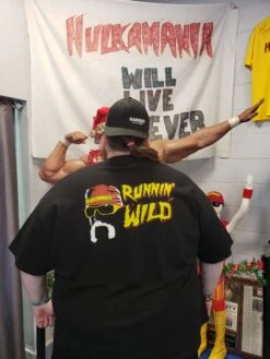 Hogan's Beach Shop Hulkamania Runnin' Wild T-Shirt -Best Souvenir Shop running wild back